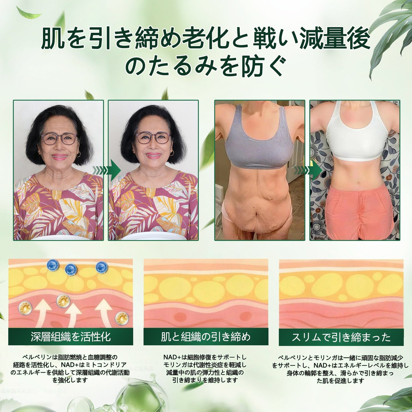 🛒BOMSTF®＆NAD+ 8-in-1 ナノ強化フォーミュラ【アップグレード版】内臓脂肪 / 肥満 / 糖尿病 / 睡眠時無呼吸 / 関節ケア / 肌のたるみ 集中サポート🛒🛒